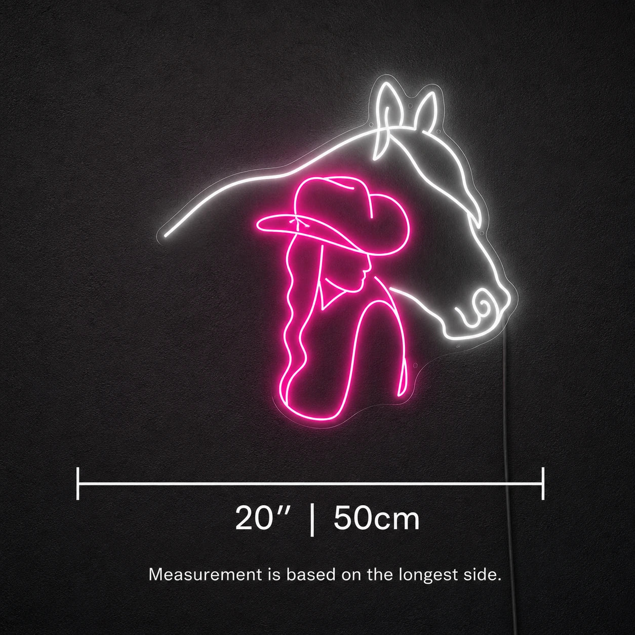 Cowgirl Horse Neon Sign LED Neon Sign size image