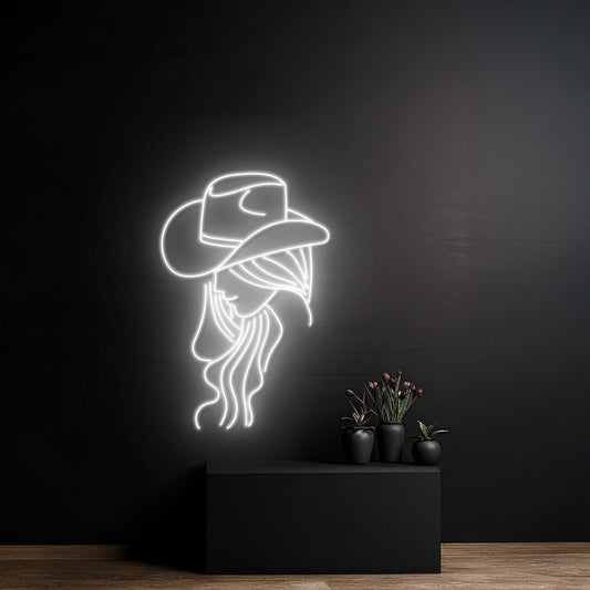 Cowgirl Led Sign Female Neon Light