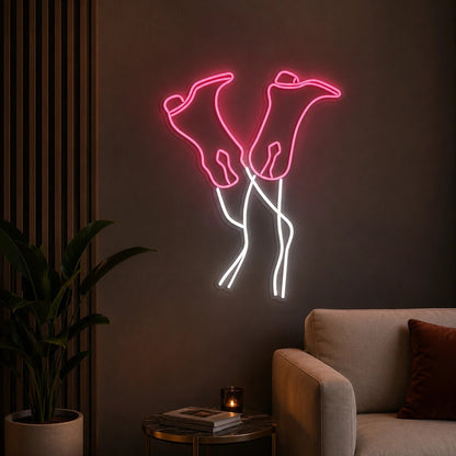 Cowgirl Legs Wearing Boots LED Neon Sign - Shineneon