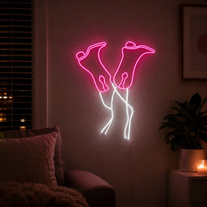 Cowgirl Legs Wearing Boots LED Neon Sign - Shineneon