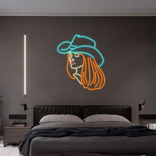 Cowgirl Neon Sign Wall Decor Bar Neon Sign