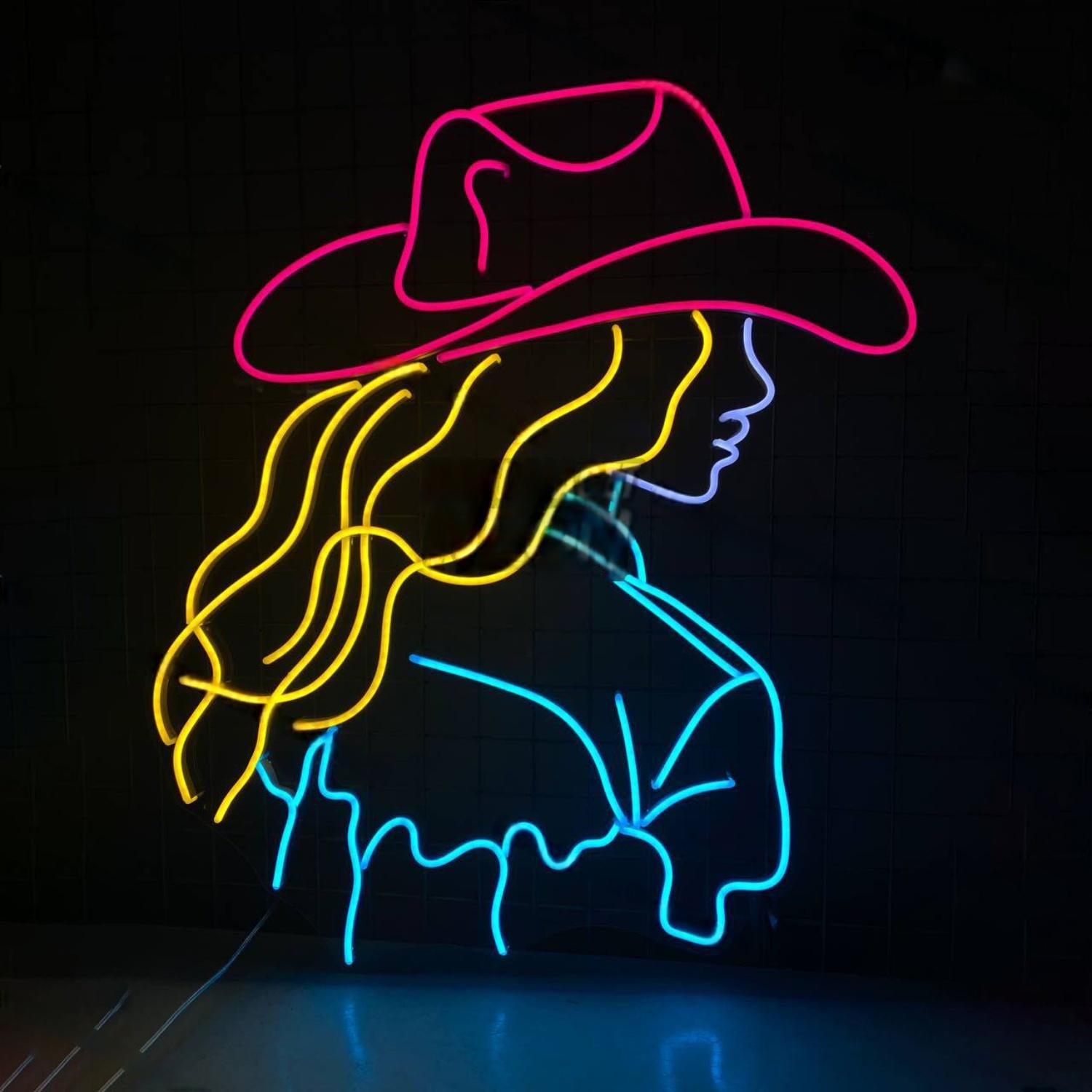 Cowgirl Portrait Led Neon Sign Led Decor | Shineneon
