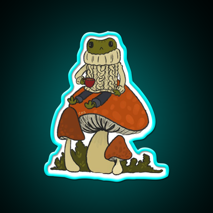 Cozy Frog Cafe Led Neon Sign Espresso Bar Art Rgb Color