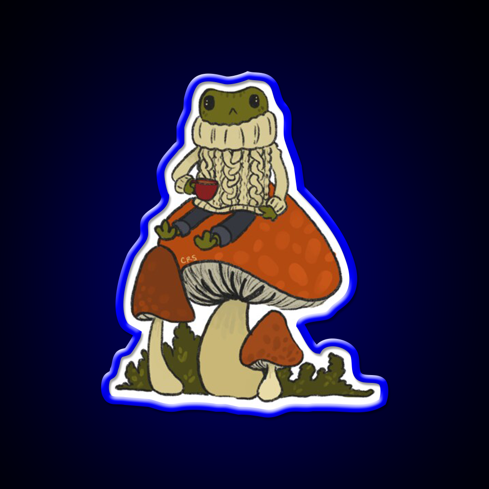 Cozy Frog Cafe Led Neon Sign Espresso Bar Art Rgb Color