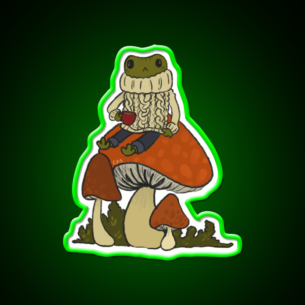 Cozy Frog Cafe Led Neon Sign Espresso Bar Art Rgb Color