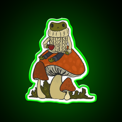 Cozy Frog Cafe Led Neon Sign Espresso Bar Art Rgb Color