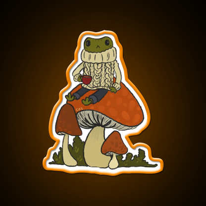 Cozy Frog Cafe Led Neon Sign Espresso Bar Art Rgb Color