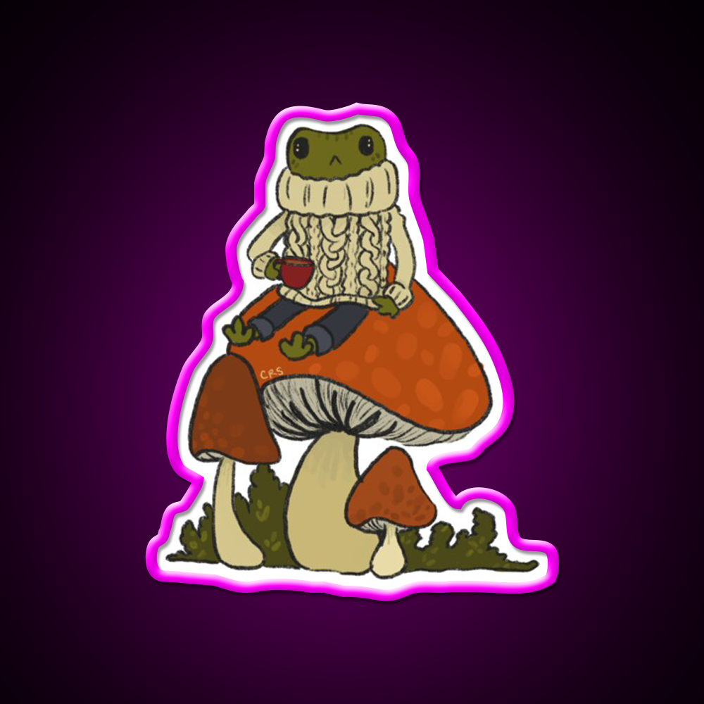 Cozy Frog Cafe Led Neon Sign Espresso Bar Art Rgb Color