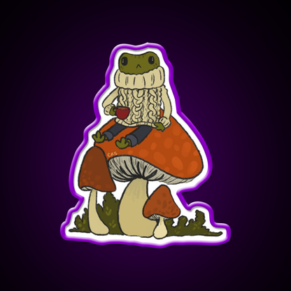 Cozy Frog Cafe Led Neon Sign Espresso Bar Art Rgb Color