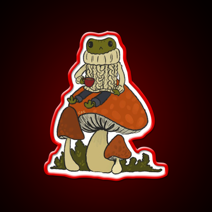 Cozy Frog Cafe Led Neon Sign Espresso Bar Art Rgb Color