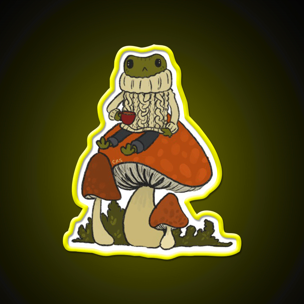 Cozy Frog Cafe Led Neon Sign Espresso Bar Art Rgb Color