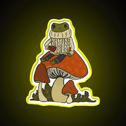 Cozy Frog Cafe Led Neon Sign Espresso Bar Art Rgb Color