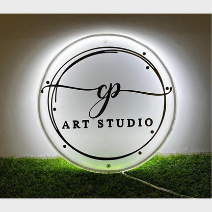 Cp Art Studio Acrylic Business Logo Sign - Shineneon