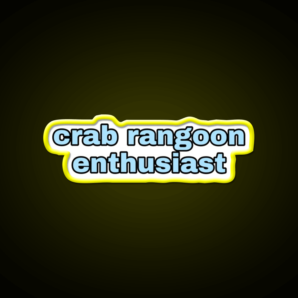 Crab Rangoon Enthusiast Snack Food Led Neon Sign Rgb Color - Shineneon