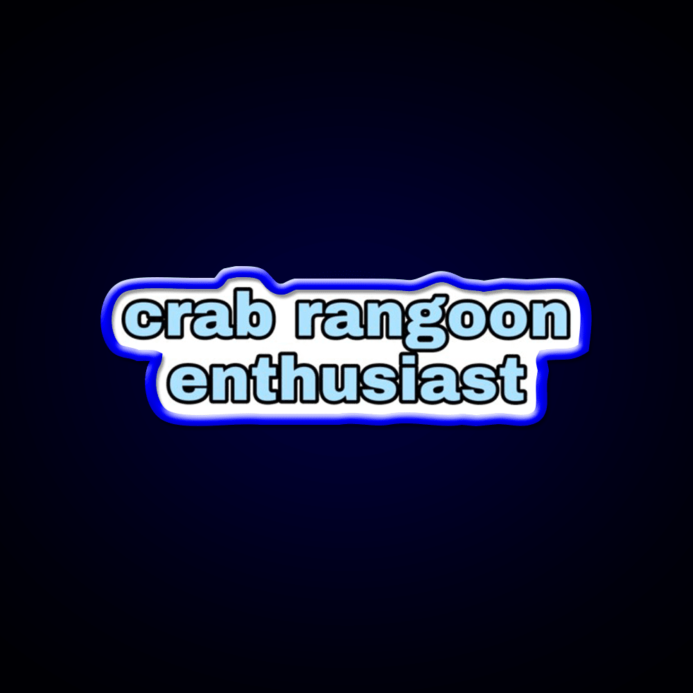 Crab Rangoon Enthusiast Snack Food Led Neon Sign Rgb Color - Shineneon