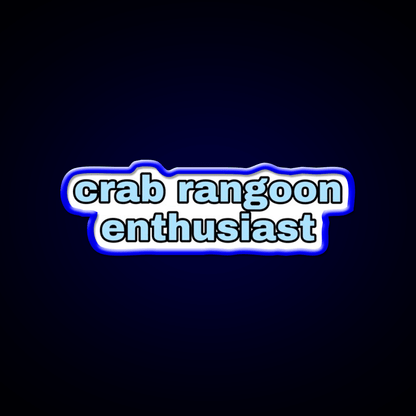 Crab Rangoon Enthusiast Snack Food Led Neon Sign Rgb Color - Shineneon
