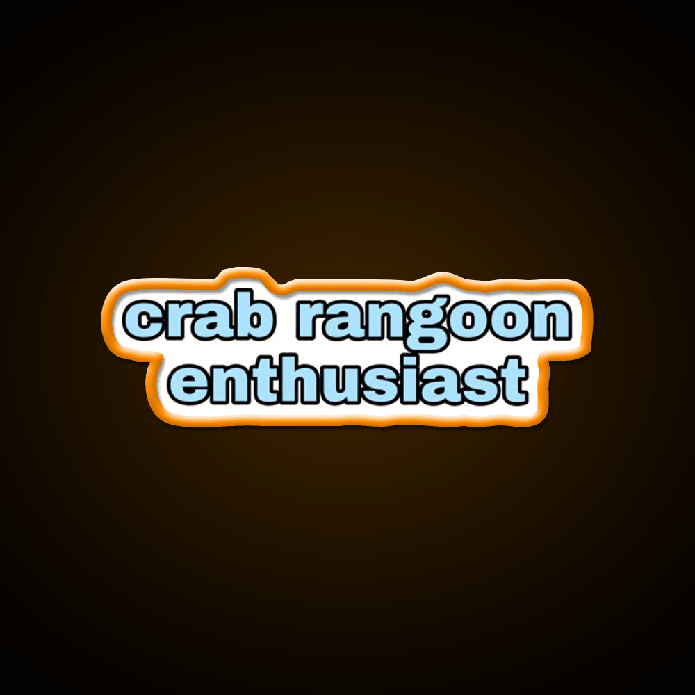 Crab Rangoon Enthusiast Snack Food Led Neon Sign Rgb Color - Shineneon