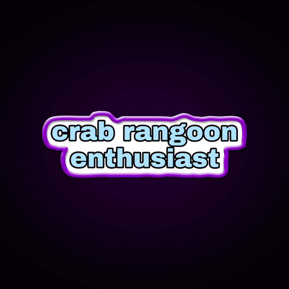 Crab Rangoon Enthusiast Snack Food Led Neon Sign Rgb Color - Shineneon