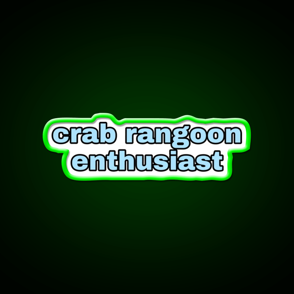 Crab Rangoon Enthusiast Snack Food Led Neon Sign Rgb Color - Shineneon