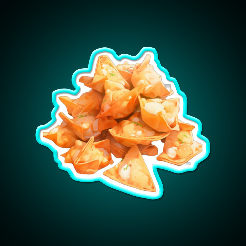 Crab Rangoon Led Neon Sign Chinese Food Rgb Color