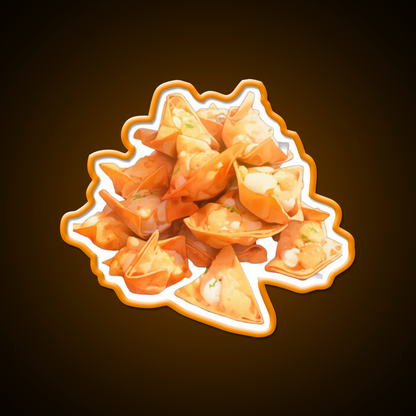 Crab Rangoon Led Neon Sign Chinese Food Rgb Color