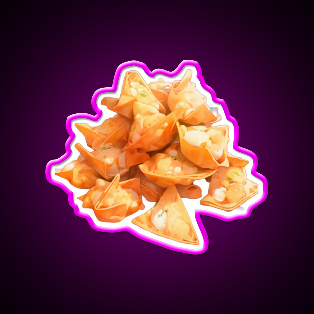 Crab Rangoon Led Neon Sign Chinese Food Rgb Color