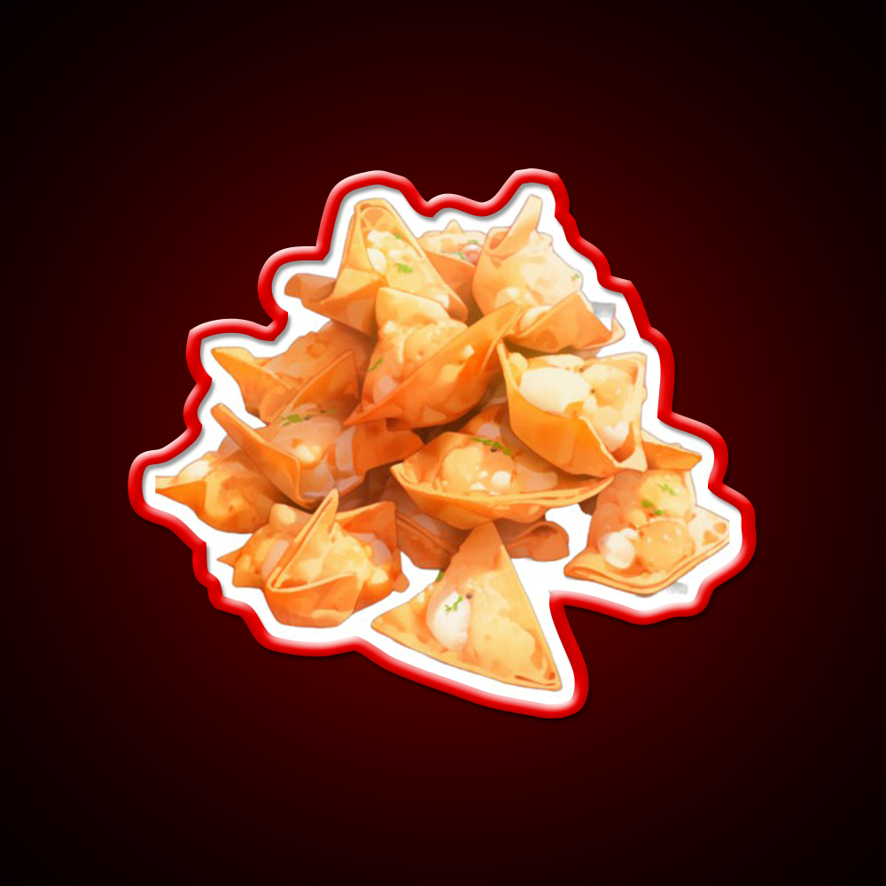 Crab Rangoon Led Neon Sign Chinese Food Rgb Color