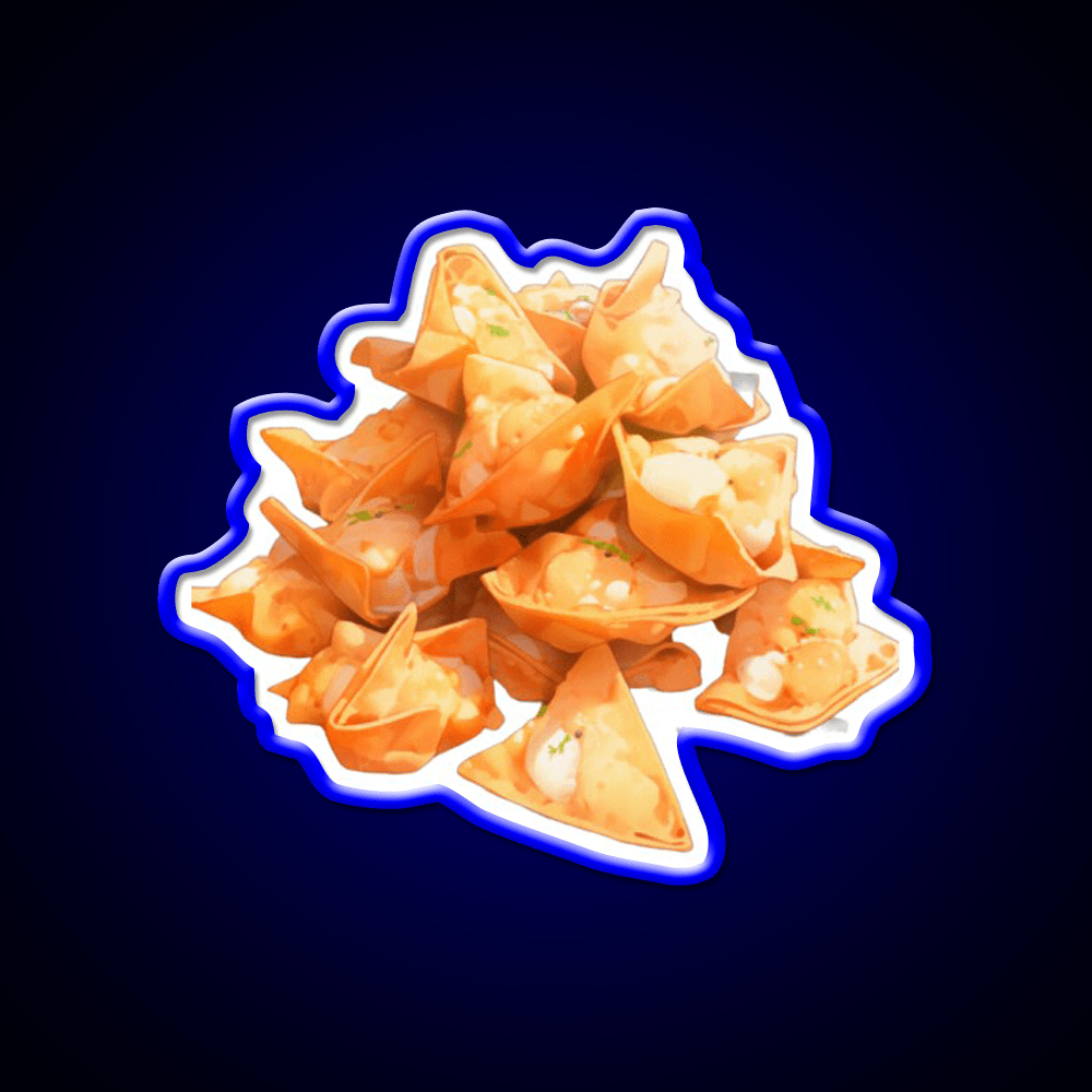 Crab Rangoon Led Neon Sign Chinese Food Rgb Color - Shineneon