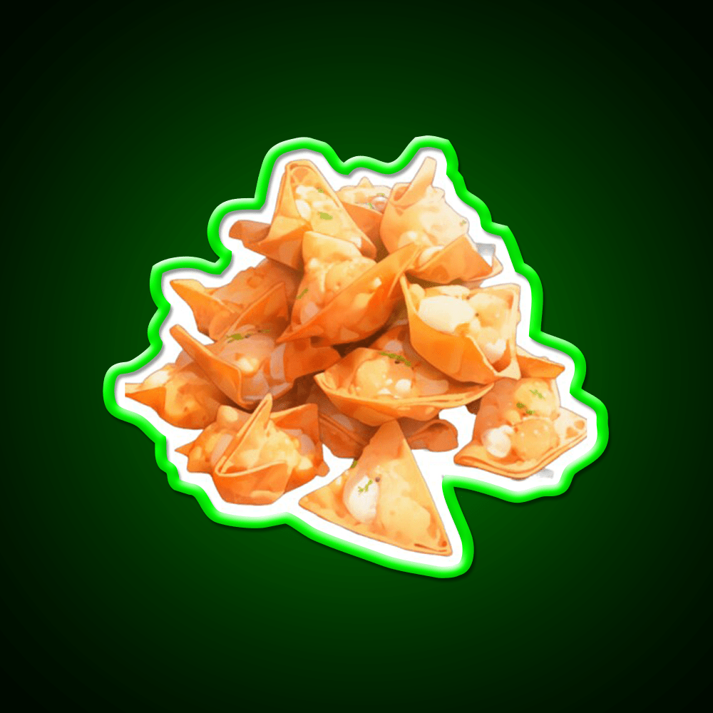Crab Rangoon Led Neon Sign Chinese Food Rgb Color - Shineneon