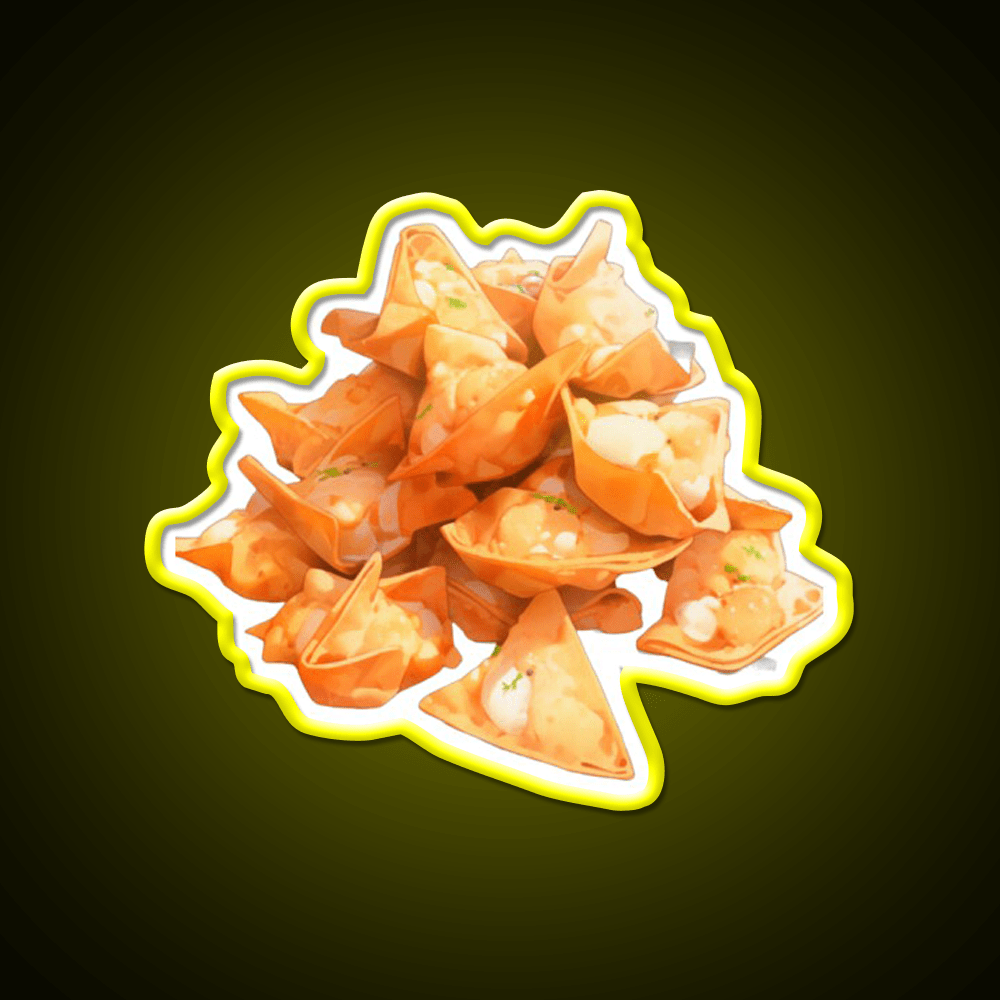 Crab Rangoon Led Neon Sign Chinese Food Rgb Color - Shineneon