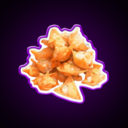 Crab Rangoon Led Neon Sign Chinese Food Rgb Color - Shineneon