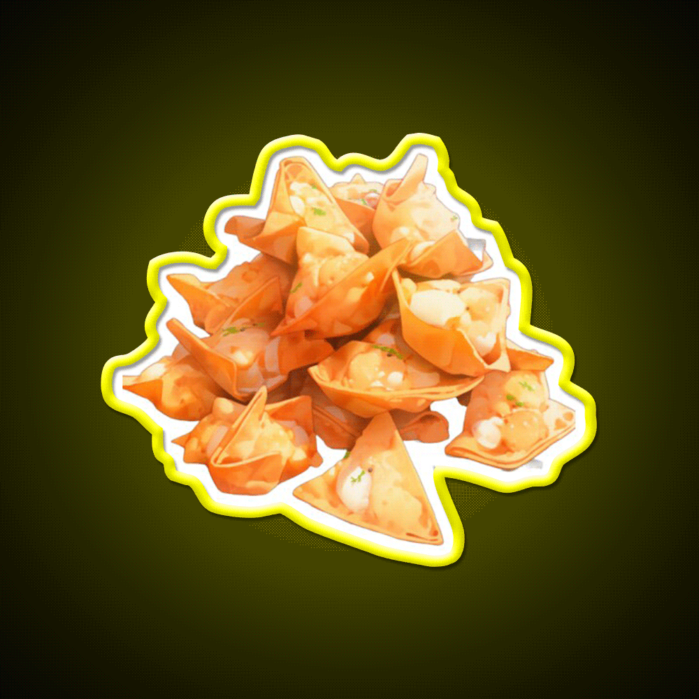 Crab Rangoon Led Neon Sign Chinese Food Rgb Color