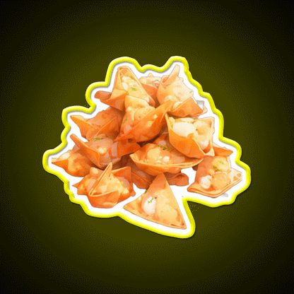 Crab Rangoon Led Neon Sign Chinese Food Rgb Color