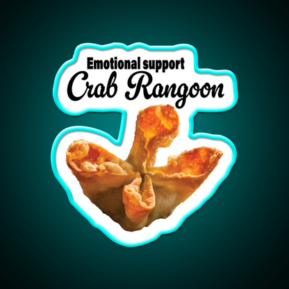 Crab Rangoon Led Neon Sign Chinese Food Wall Art Rgb Color