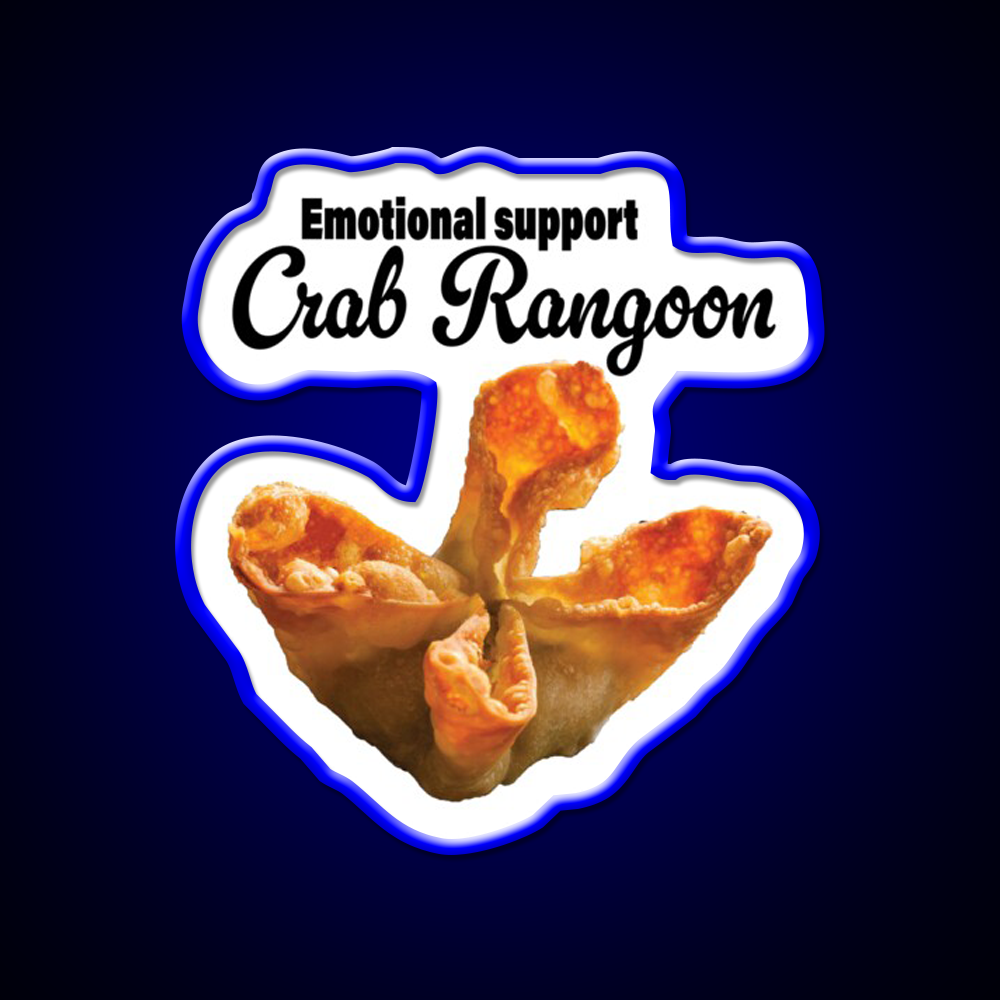 Crab Rangoon Led Neon Sign Chinese Food Wall Art Rgb Color