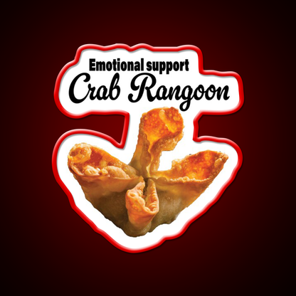 Crab Rangoon Led Neon Sign Chinese Food Wall Art Rgb Color