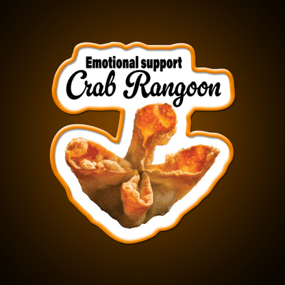 Crab Rangoon Led Neon Sign Chinese Food Wall Art Rgb Color - Shineneon