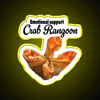 Crab Rangoon Led Neon Sign Chinese Food Wall Art Rgb Color