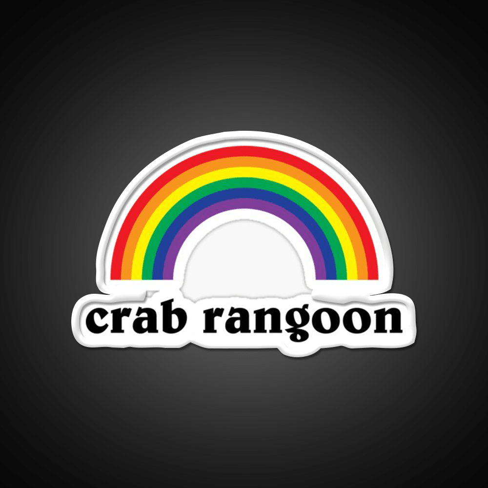 Crab Rangoon Shirt With Rainbow Awesome Led Neon Sign Chinese Food Rgb Color - Shineneon