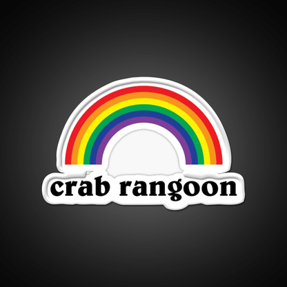 Crab Rangoon Shirt With Rainbow Awesome Led Neon Sign Chinese Food Rgb Color - Shineneon