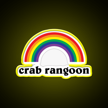 Crab Rangoon Shirt With Rainbow Awesome Led Neon Sign Chinese Food Rgb Color - Shineneon