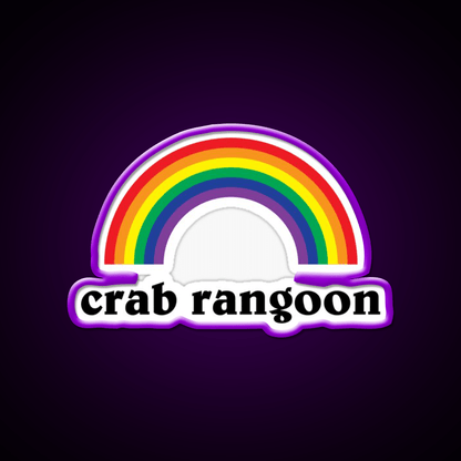 Crab Rangoon Shirt With Rainbow Awesome Led Neon Sign Chinese Food Rgb Color - Shineneon