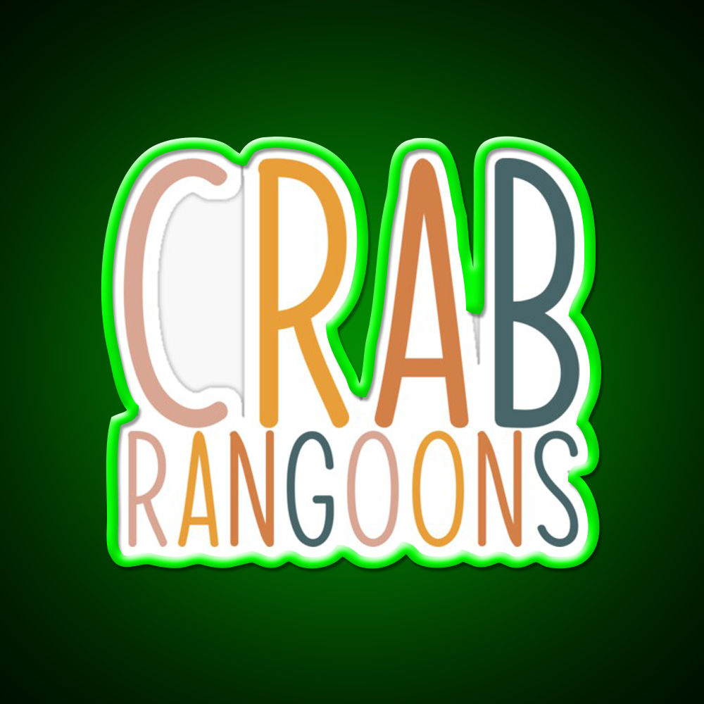 Crab Rangoons Led Neon Sign Chinese Food Rgb Color