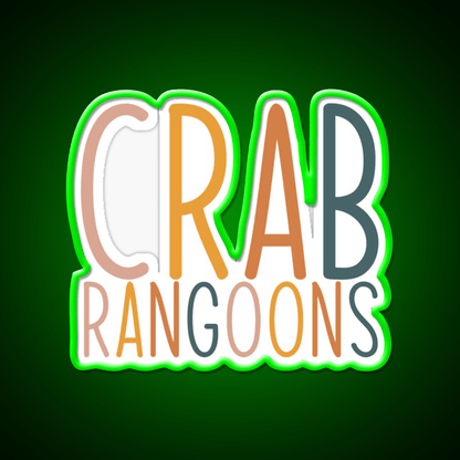 Crab Rangoons Led Neon Sign Chinese Food Rgb Color - Shineneon