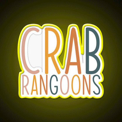 Crab Rangoons Led Neon Sign Chinese Food Rgb Color