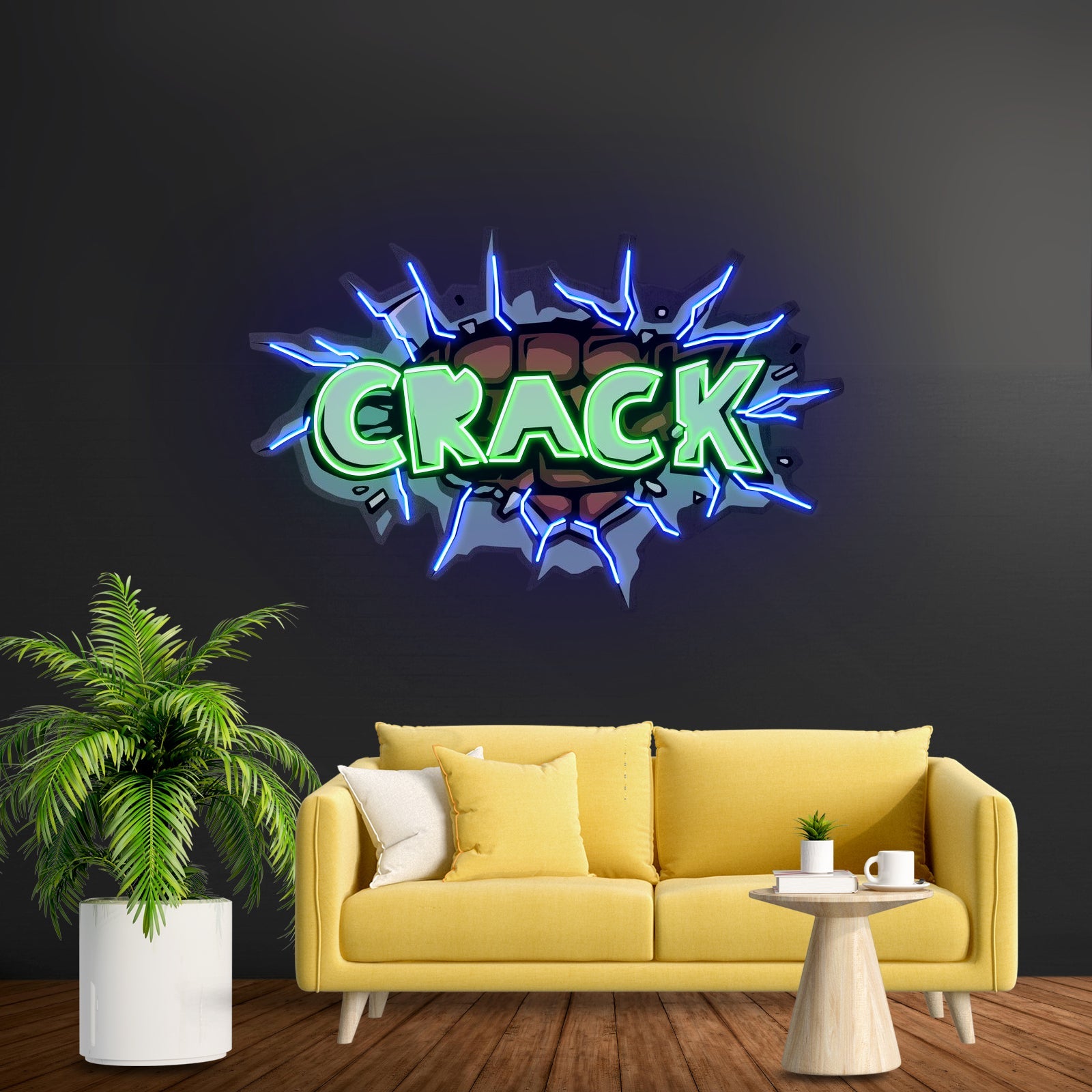 Crack Cool Led Neon Artwork For Sale For Sale - Shineneon
