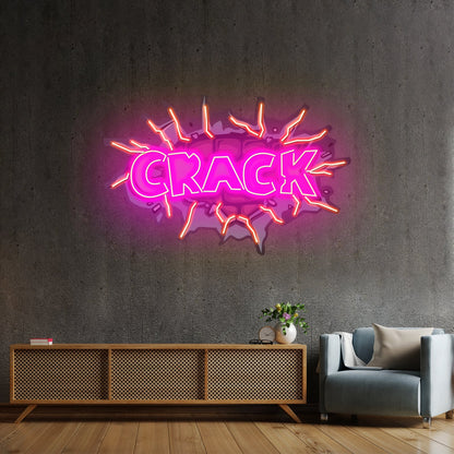 Crack Cool Led Neon Artwork For Sale For Sale - Shineneon