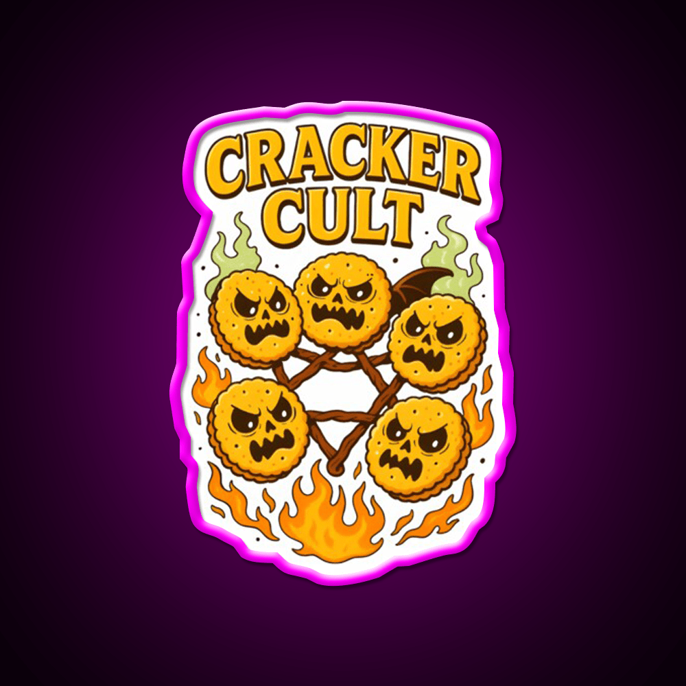 Cracker Cult Join The Snackrifice Snack Food Led Neon Sign Rgb Color - Shineneon