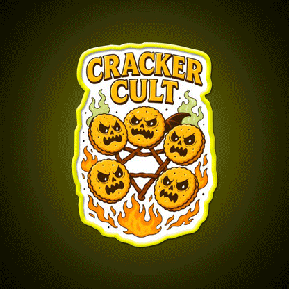 Cracker Cult Join The Snackrifice Snack Food Led Neon Sign Rgb Color - Custom LED neon sign front view