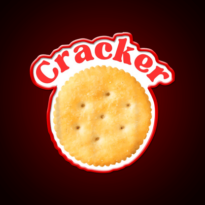 Cracker Snack Vintage Funny Snack Food Led Neon Sign Rgb Color - Shineneon